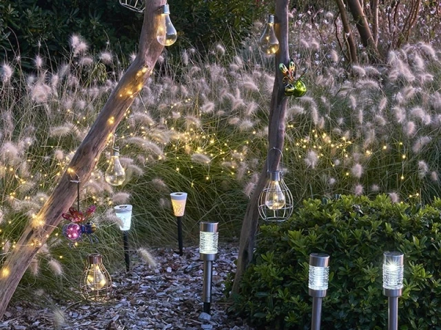 Une atmosphère lumineuse et féérique dans le jardin 