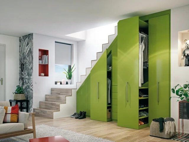 Un dressing sur-mesure sous l'escalier