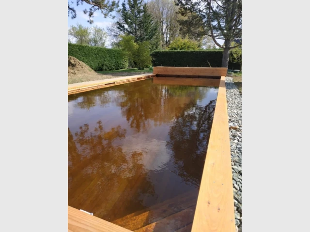 Piscine bois BioPoolTech - fin des travaux