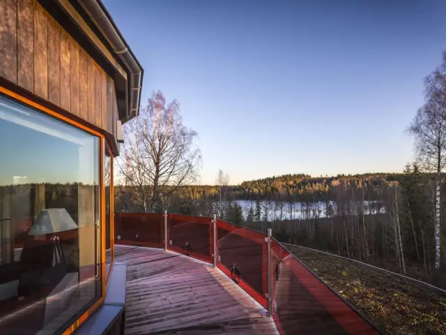 Une maison ronde, à la forme très étudiée