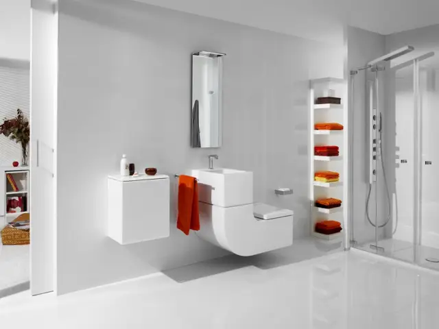 W+W (Washbasin + WC), par Gabriele et Oscar Buratti pour Roca