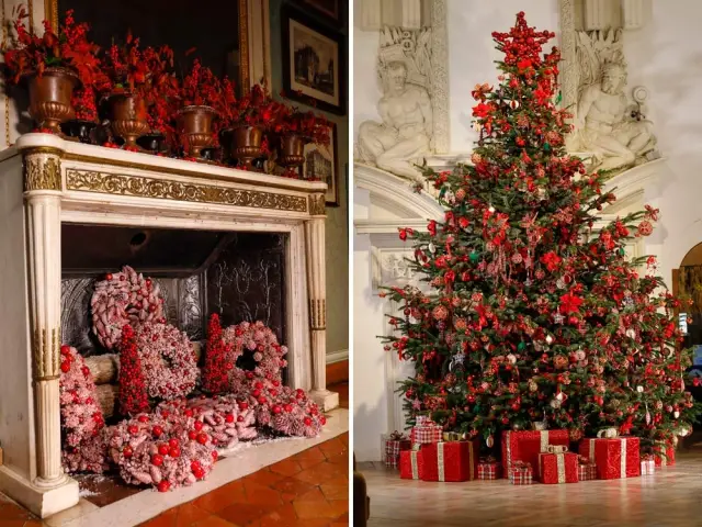 Un grand sapin dans la galerie Médicis 