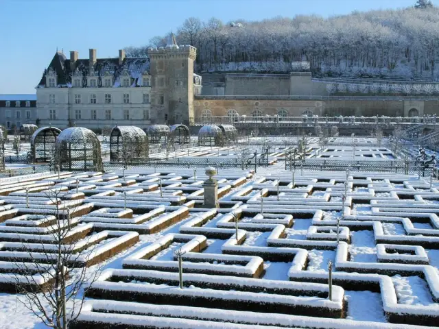 Les jardins de Villandry en habits d'hiver