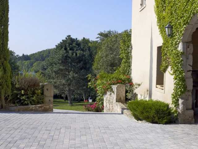 Des pavés pour une terrasse rustique