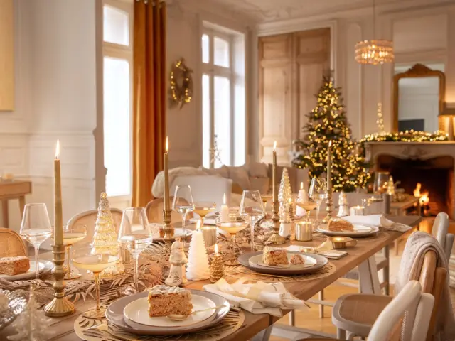 Une table illuminée pour une ambiance de Noël