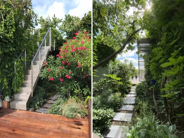 Une terrasse arborée et paysagée 